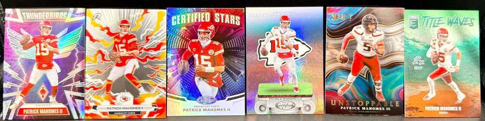Patrick Mahomes II Lot of 12  Kansas City Chiefs Football Trading Cards Panini
